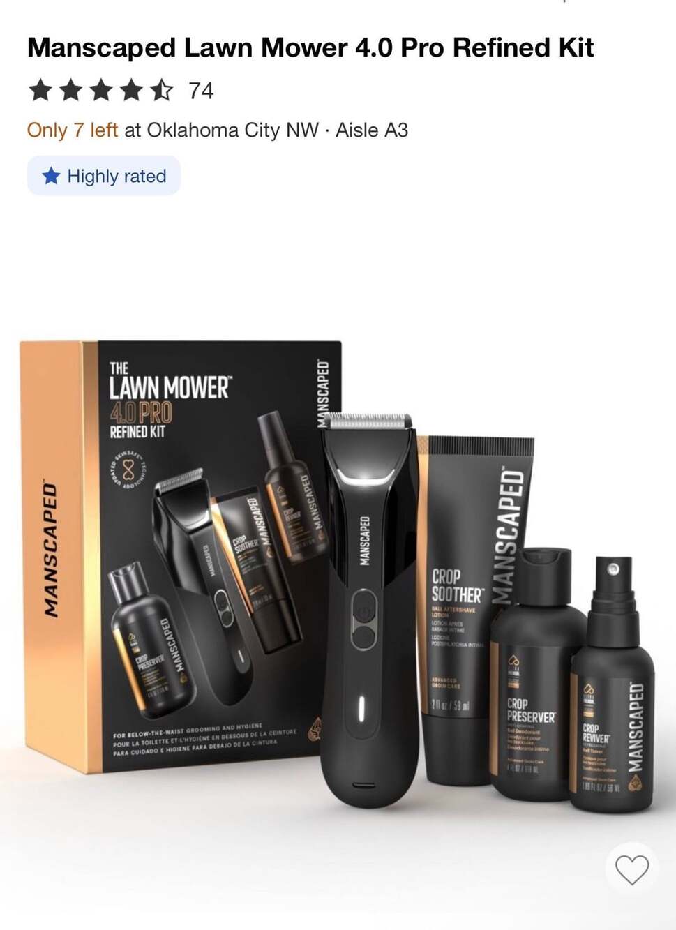 New-Manscaped The Lawn Mower 4.0 Pro Refined Kit Grooming Set